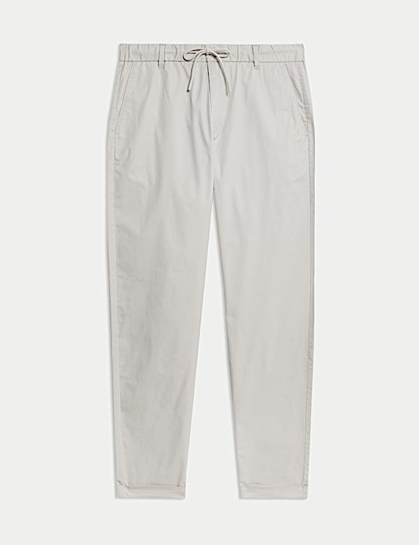 Pantalon coupe fusel&eacute;e tr&egrave;s l&eacute;ger &agrave; taille &eacute;lastique - FR