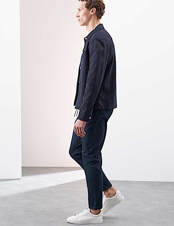 Super Lightweight Tapered Fit Elasticated Waist Trousers - HU