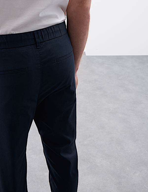 Super Lightweight Tapered Fit Elasticated Waist Trousers - HU