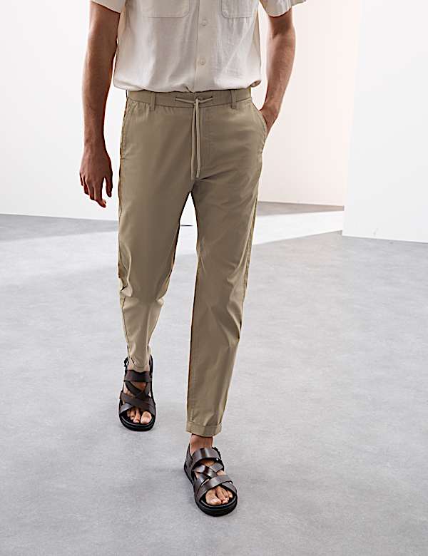 Super Lightweight Tapered Fit Elasticated Waist Trousers