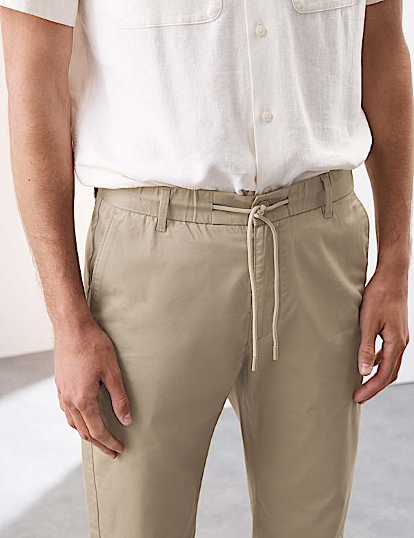 Super Lightweight Tapered Fit Elasticated Waist Trousers