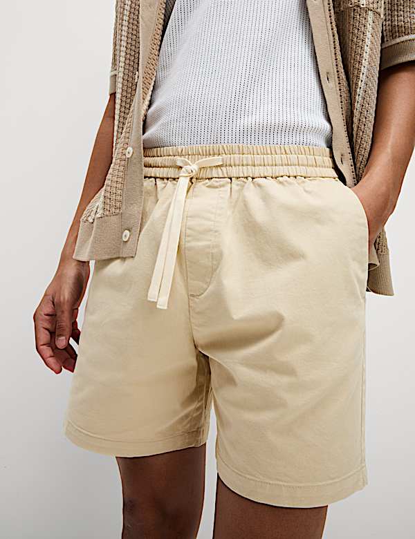 Short plus court à taille élastique - FR