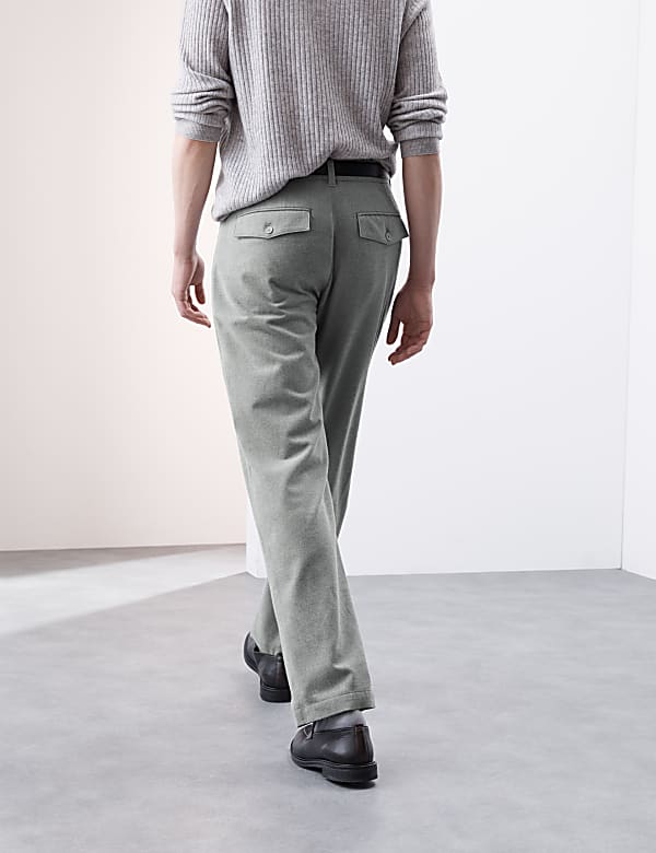 Tapered Fit Single Pleat Trousers