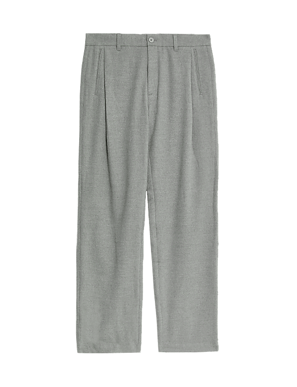Tapered Fit Single Pleat Trousers