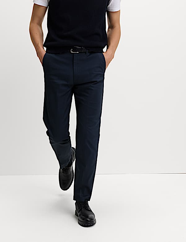 Regular Fit Twill Chinos - NZ