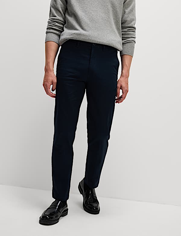 Regular Fit Twill Chinos - NZ