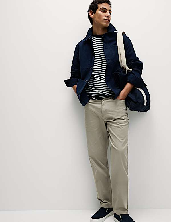 Straight fit Textured 5 Pocket Trousers - AU