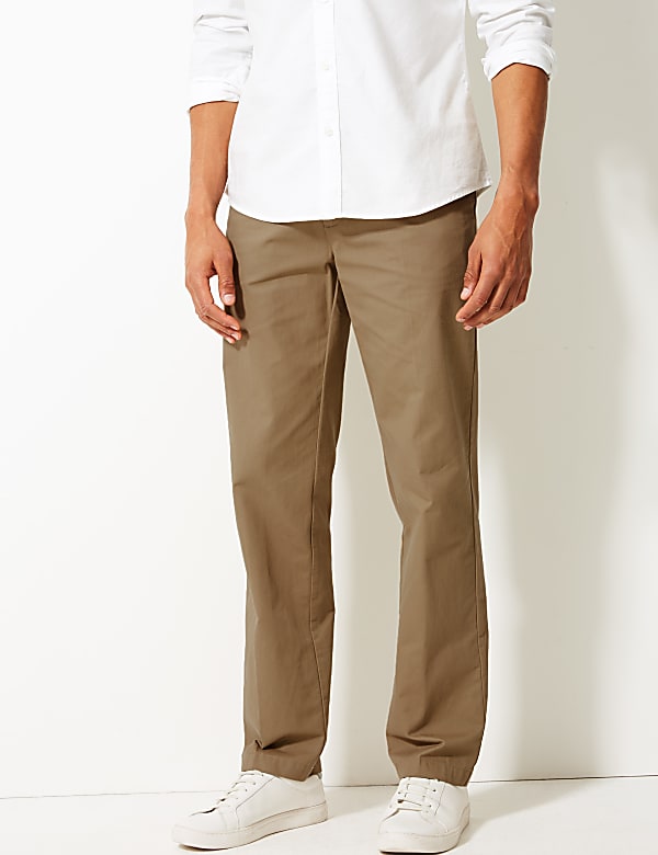 Regular Fit Pure Cotton Chinos with Stormwear&trade;