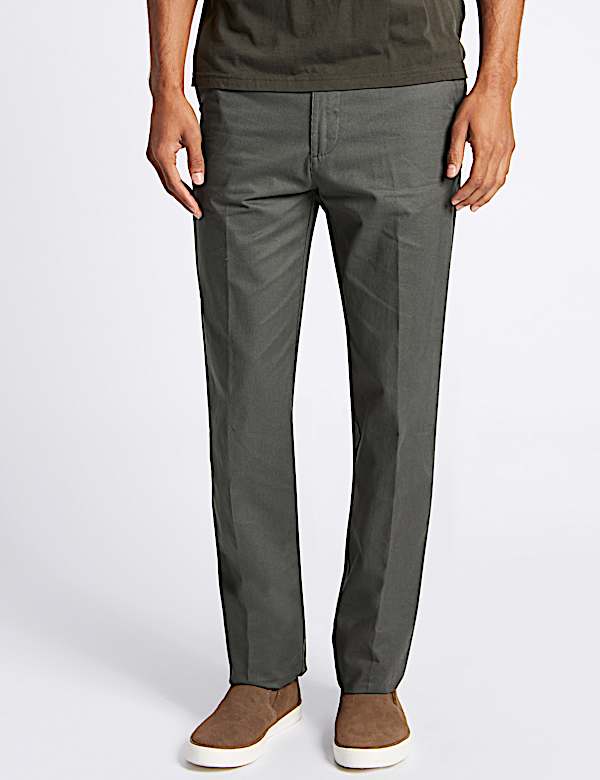 Regular Fit Pure Cotton Chinos with Stormwear&trade;