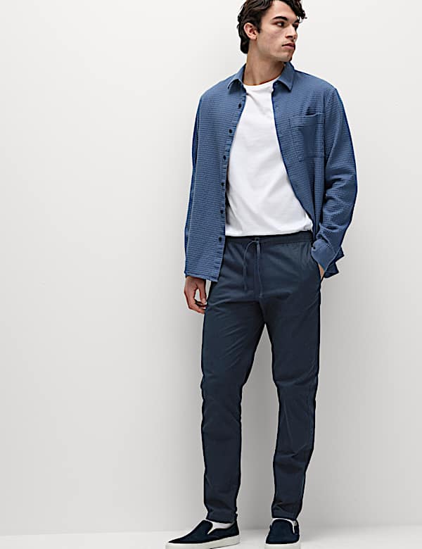 Tapered Fit Lightweight Trousers - US