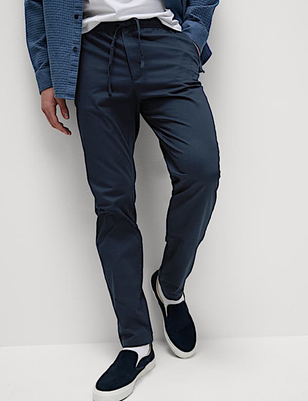 Tapered Fit Lightweight Trousers - US
