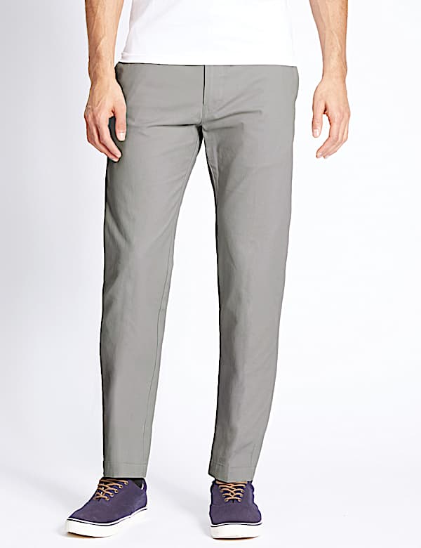 Straight Fit Pure Cotton Chinos