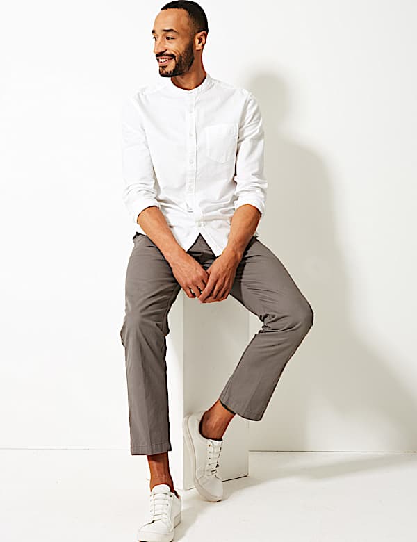 Straight Fit Pure Cotton Chinos