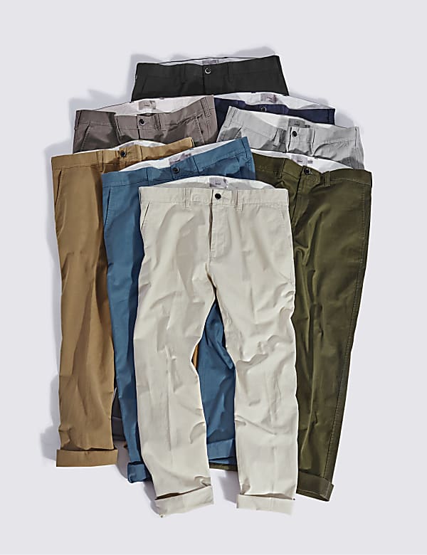 Straight Fit Pure Cotton Chinos