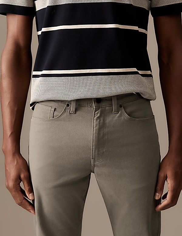 Slim Fit Italian 5 Pocket Trousers