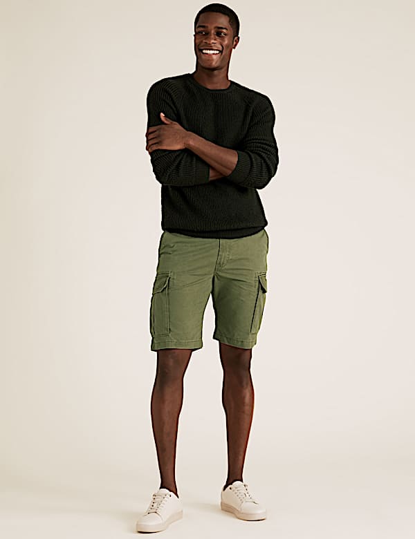 Pure Cotton Cargo Shorts