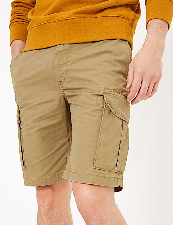 Pure Cotton Cargo Shorts