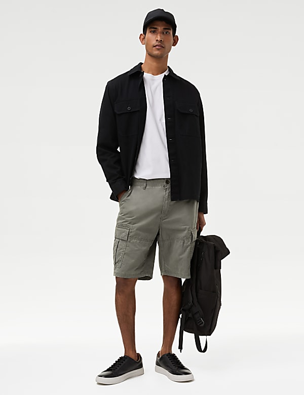 Pure Cotton Lightweight Cargo Shorts - SK