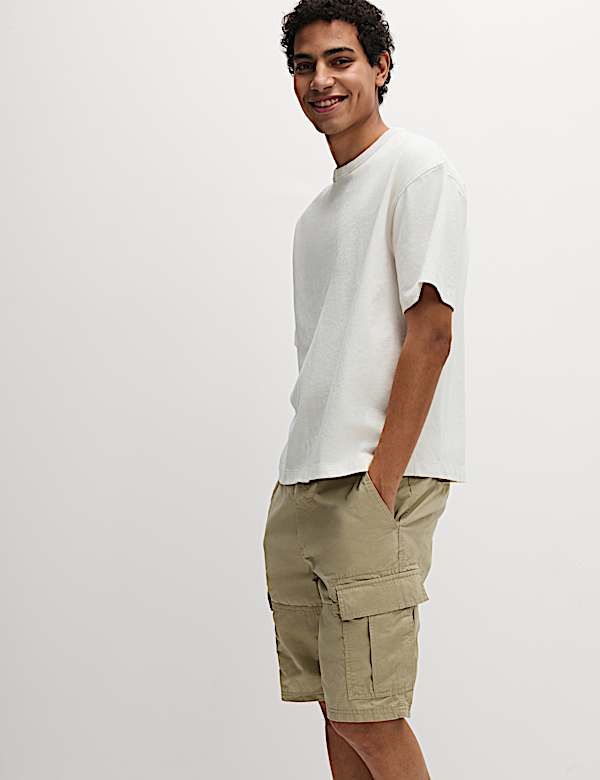 Pure Cotton Cargo Shorts
