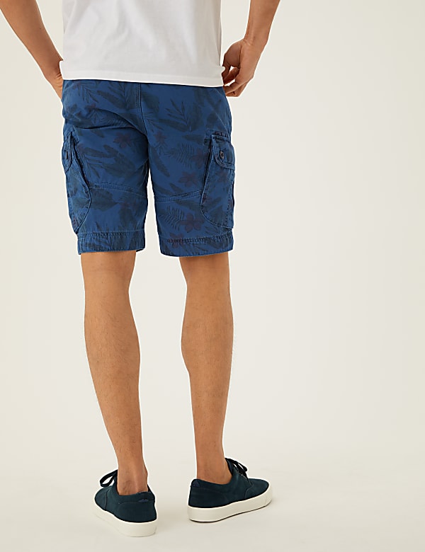 Pure Cotton Printed Cargo Shorts