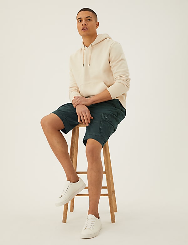 Pure Cotton Printed Cargo Shorts