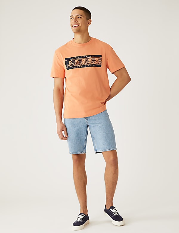 Recycled Rigid Denim Shorts