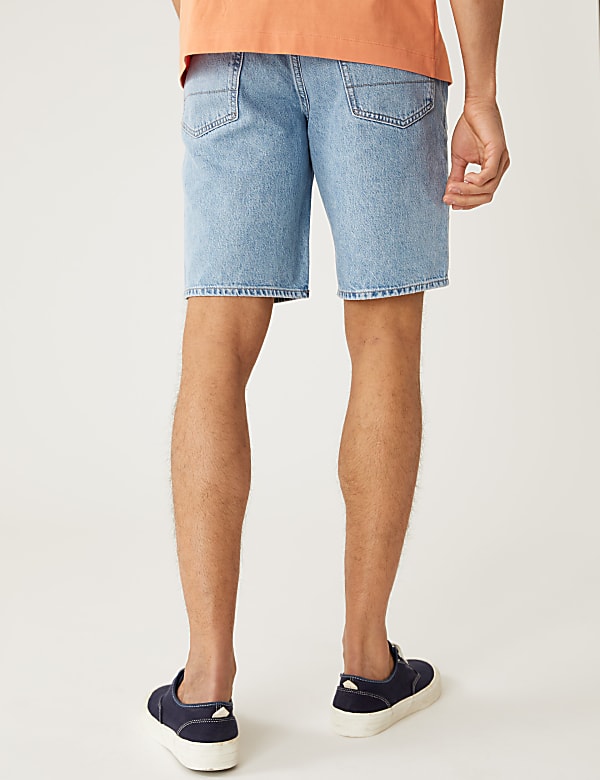 Recycled Rigid Denim Shorts
