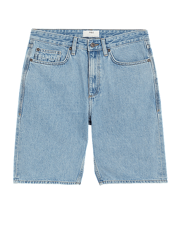 Recycled Rigid Denim Shorts