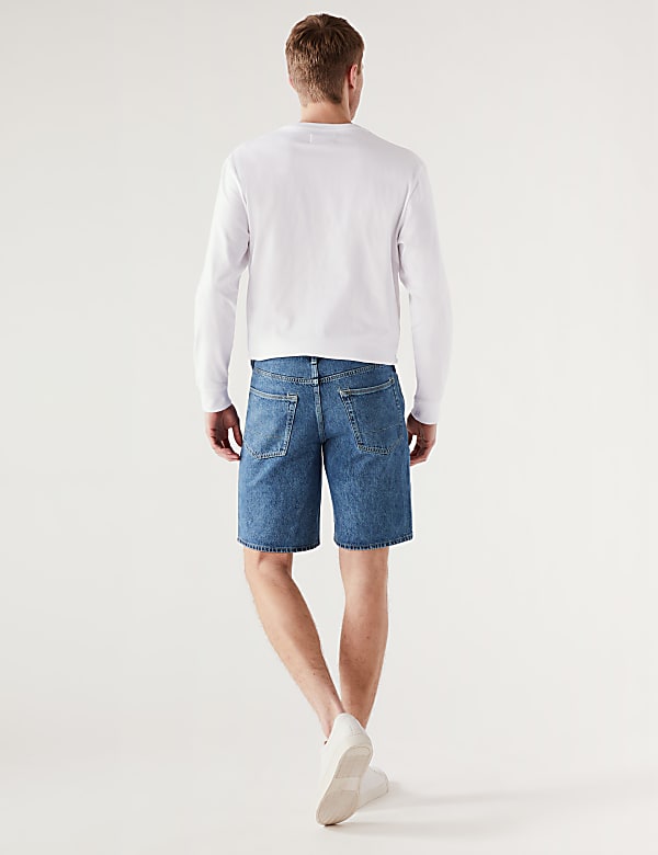 Recycled Rigid Denim Shorts