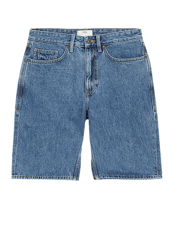 Recycled Rigid Denim Shorts