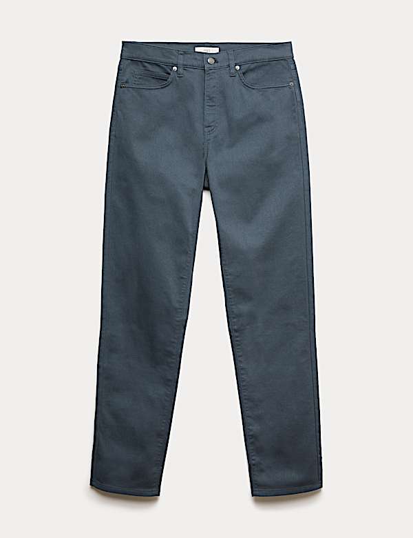 Straight Fit Textured 5 Pocket Trousers - AL