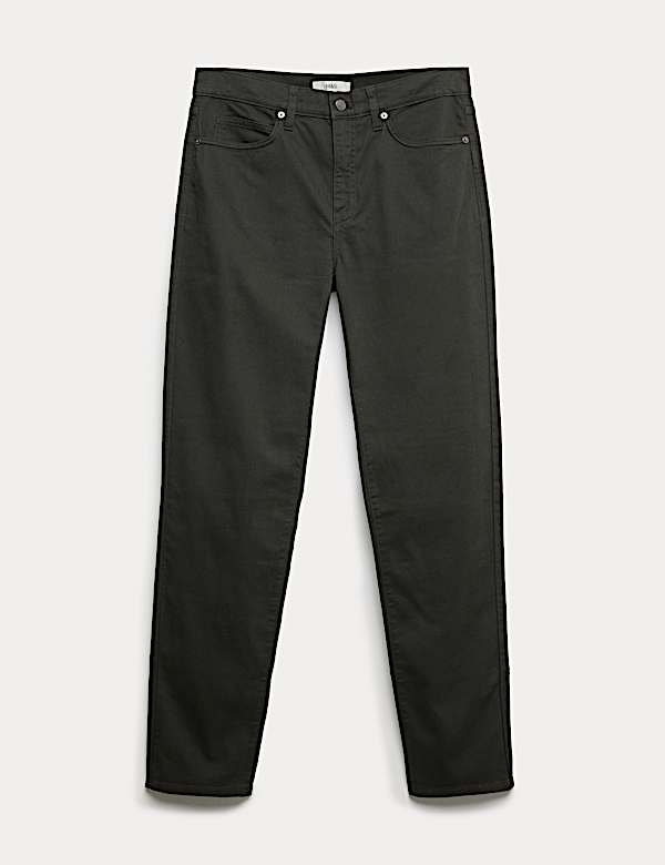 Straight Fit Textured 5 Pocket Trousers - GR