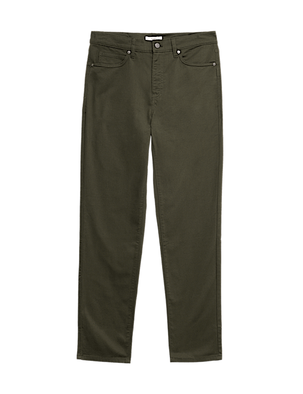 Straight Fit Textured 5 Pocket Trousers