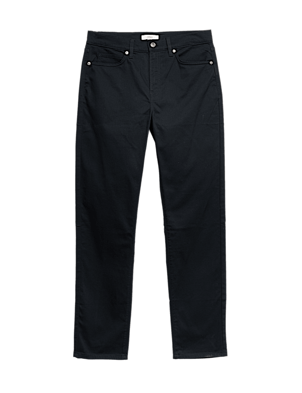 Straight Fit Textured 5 Pocket Trousers
