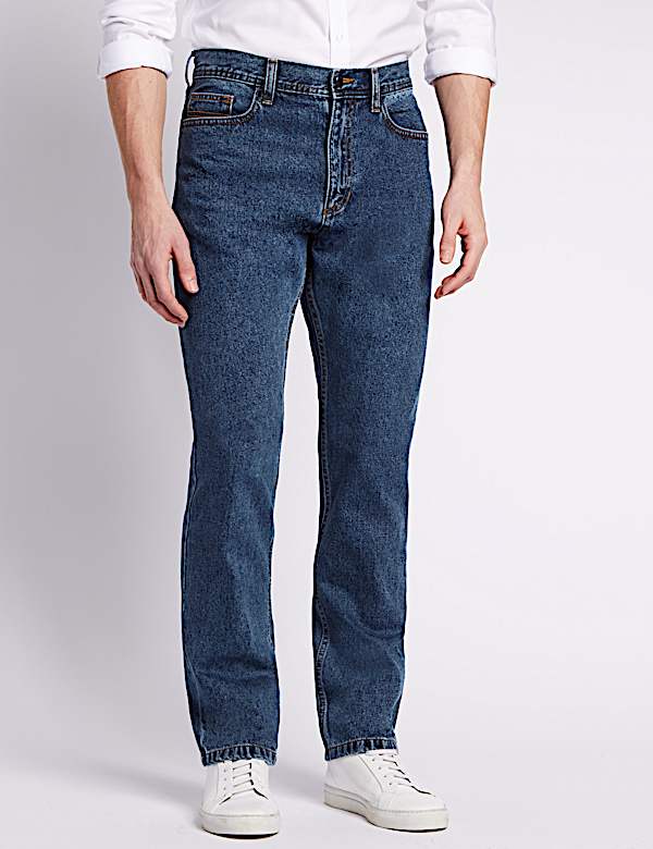 Pure Cotton Regular Fit Jeans