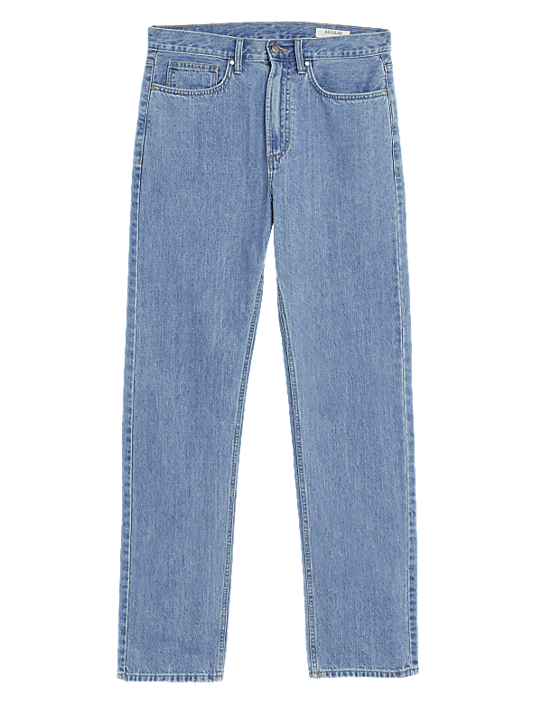 Pure Cotton Straight Fit Jeans