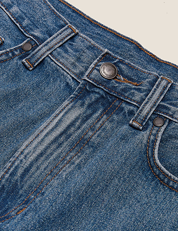 Pure Cotton Straight Fit Jeans