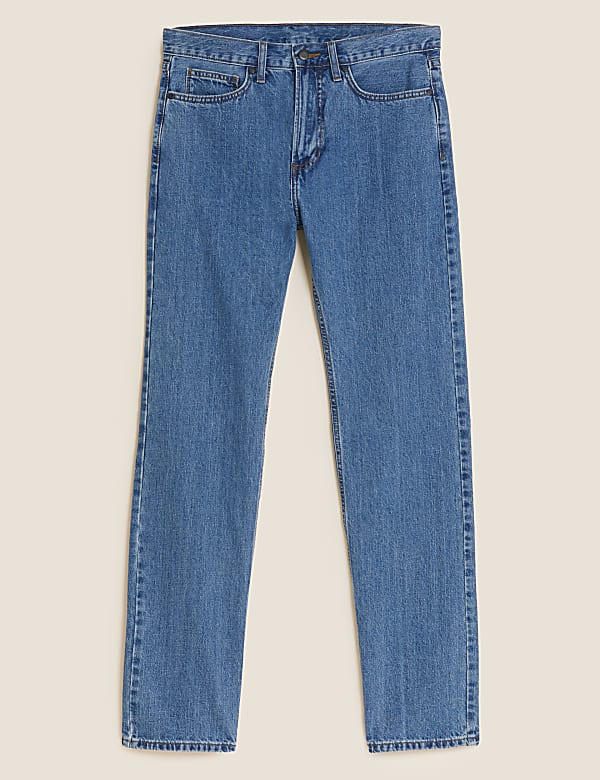 Pure Cotton Straight Fit Jeans