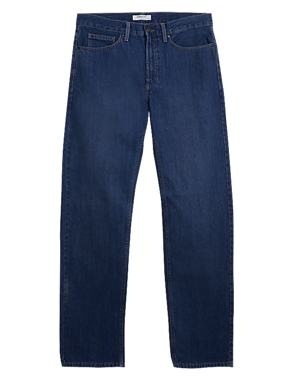 Pure Cotton Straight Fit Jeans