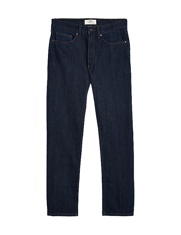 Pure Cotton Straight Fit Jeans