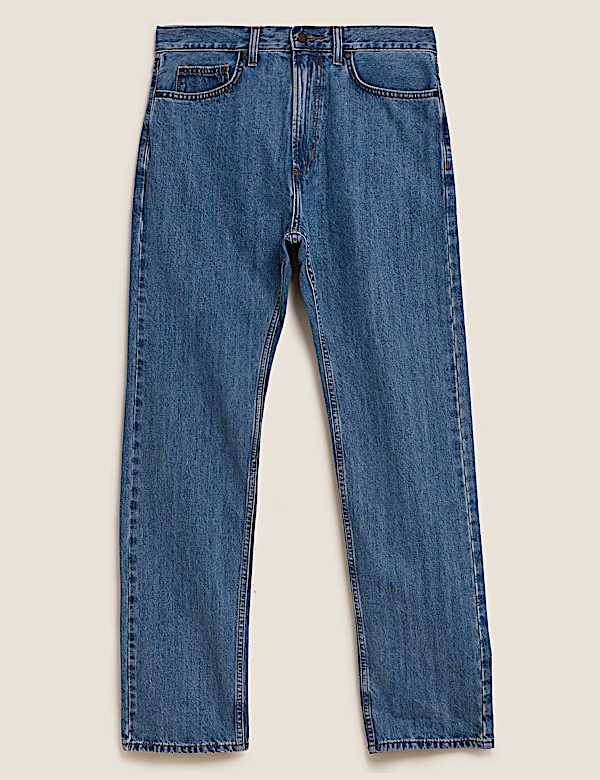 Big & Tall Straight Fit Pure Cotton Jeans - US
