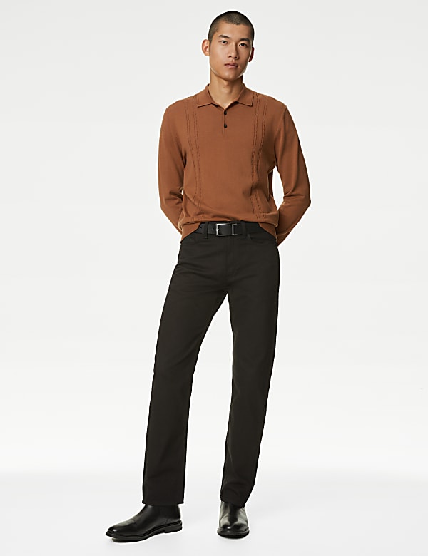 Pure Cotton Straight Fit Jeans