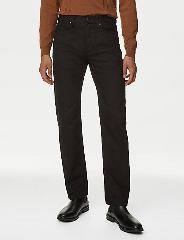 Pure Cotton Straight Fit Jeans