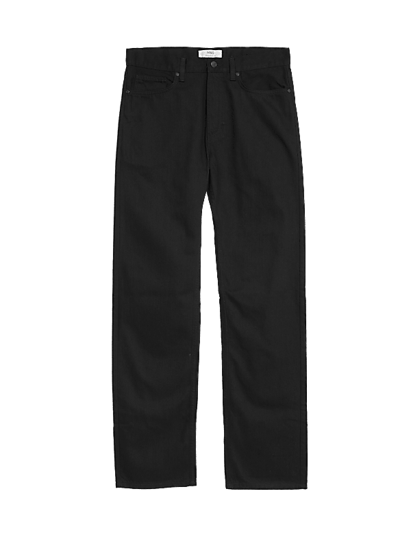 Pure Cotton Straight Fit Jeans