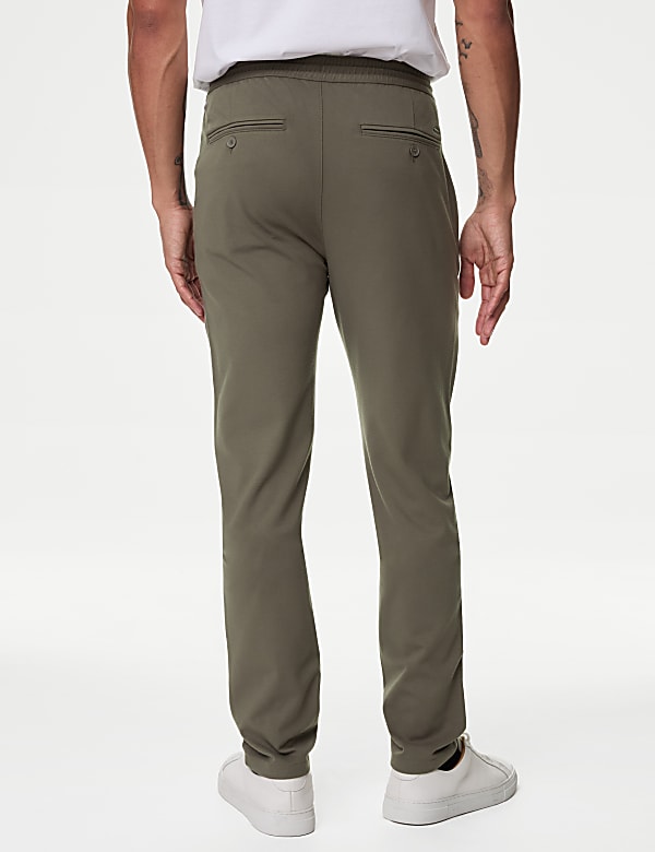 Tapered Fit Stretch Twill Trousers