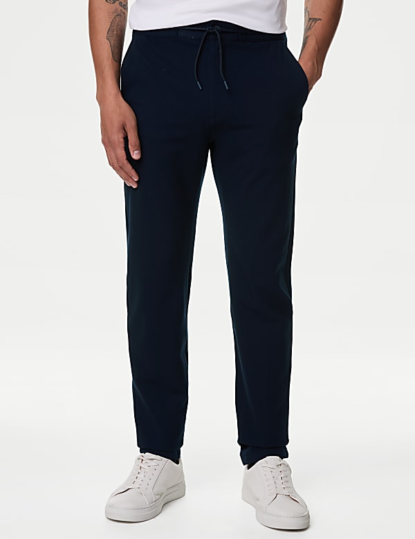 Tapered Fit Stretch Twill Trousers