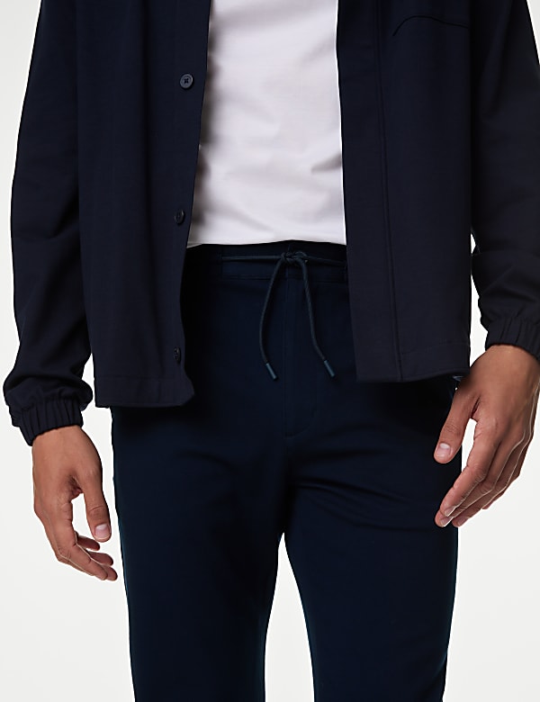 Tapered Fit Stretch Twill Trousers