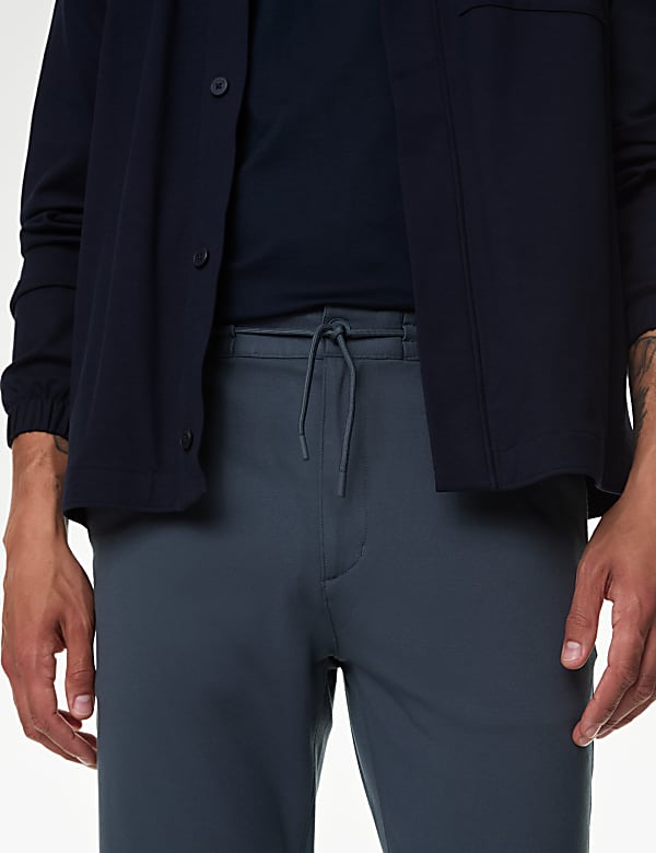 Tapered Fit Stretch Twill Trousers