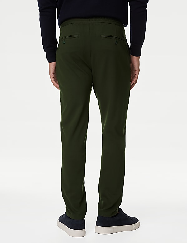 Tapered Fit Stretch Twill Trousers