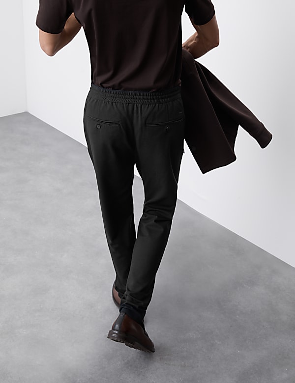 Tapered Fit Stretch Twill Trousers